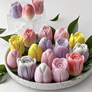 Tulip Kerzenhalter Silikonform DIY Tulpe Aromatherapie Kerzenform Blume Wachsform Gips Diffusor Harz Gießform handgemachtes Geschenk