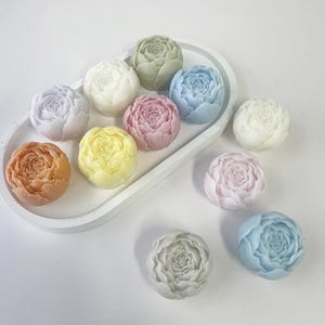 Molde de silicona para flores, molde para velas de rosas, molde para ambientador de coche floral, molde de silicona para resina de jabón de piedra aromática DIY