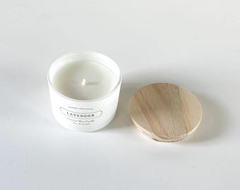 Lavender Aromatherapy Candle | Coconut Wax Spa Candle | Minimalist White Jar | Herbal Lavender, Eucalyptus, Camphor, Sweet Orange