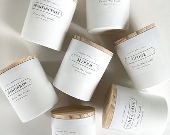 Myrrh Minimalist Candle | Authentic Fragrance | Warm Aromatic Opulent Spicy Resinous Scent | Slow Burn, Non-Toxic, Sustainable | Meditation