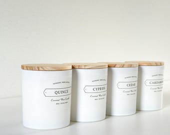 Quince Candle | Autumn Harvest Fruits | Orchard Scented Jar Candle | Minimalist Apothecary | Coconut Wax, Slow Burn, Non-Toxic, Sustainable