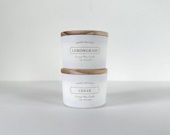 Lemongrass Minimalist Candle | Authentic Home Fragrance | True to Life Scents | Herbal Aromatherapy | Natural Food Grade Coconut Wax