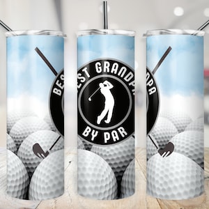 Best Grandpa By Par Golf Tumbler Wrap Golfing Tumbler Father&#39;s Day PNG Funny Golf Tumbler 20 oz Sublimation Instant Download - Design Only