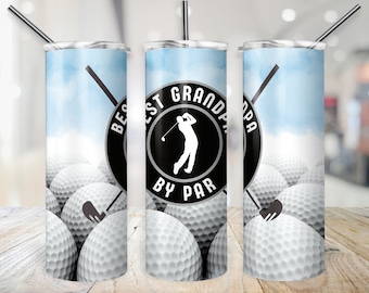 Bester Opa von Par Golf Tumbler Wrap Golf Tumbler Vatertag PNG Lustige Golf Tumbler 20 oz Sublimation Sofortiger Download - nur Design