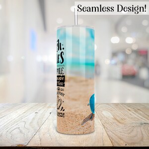 Strandmugg, sommarmugg, PNG, strandregler, strandresa, sublimeringsmuggdesign, 20 oz smal, sublimeringsdigital nedladdning bild 3