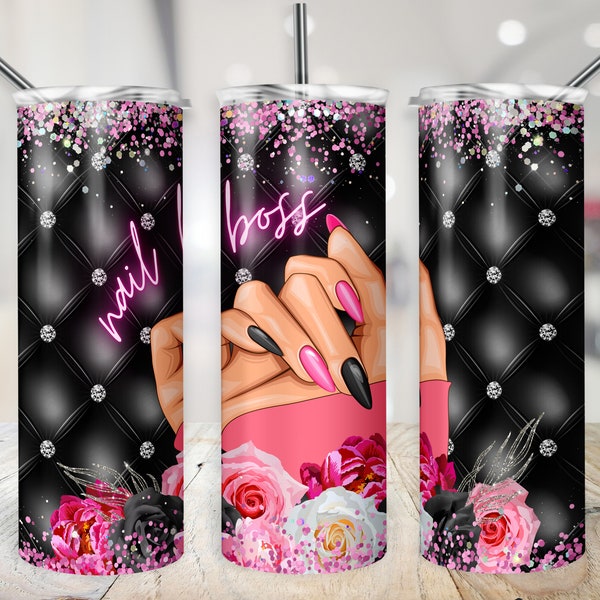 Manicure Tumbler Nail Boss Manicurist Polish High Fashion Designer PNG Luxury Nails Stylist Tumbler Sublimation Digital Design