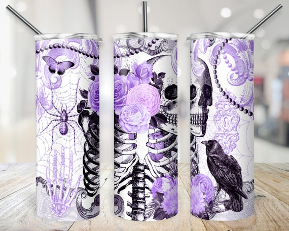 Goth Pastel 40 Oz Tumbler with Handle and Straw, Purple Large