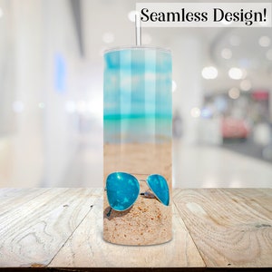 Strandmugg, sommarmugg, PNG, strandregler, strandresa, sublimeringsmuggdesign, 20 oz smal, sublimeringsdigital nedladdning bild 5