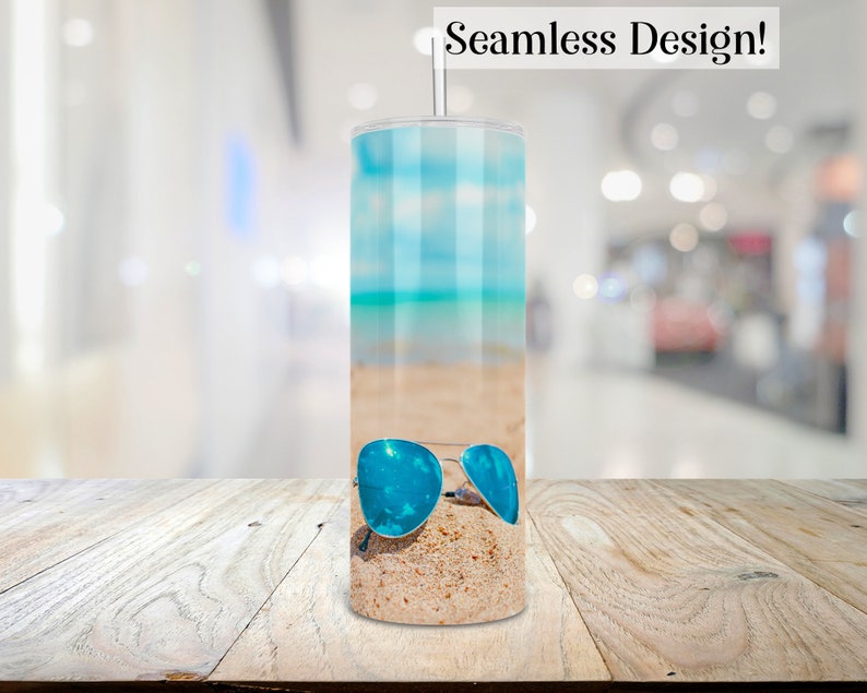 Strandmugg, sommarmugg, PNG, strandregler, strandresa, sublimeringsmuggdesign, 20 oz smal, sublimeringsdigital nedladdning bild 5