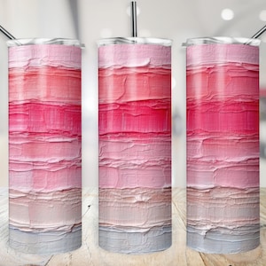 Pink Ombre Tumbler Wrap, 20oz SEAMLESS Wedding Cake or Birthday Cup Transfer, 3D Bride Bachelorette 20 oz Skinny Sublimation Design