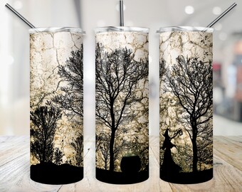 Witch Gothic Tumbler Halloween Cup Wrap Dark Academia Witches Brew PNG Caldero Bosque Encantado20 oz Sublimación Diseño Digital Descargar