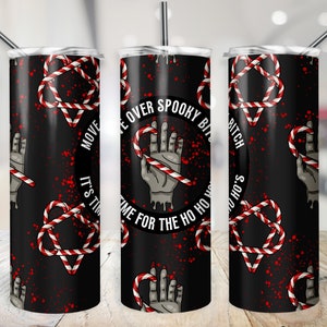 Zombie-Weihnachtsbecherverpackung, Bewegen Sie sich über die gruselige Hündinnenzeit für Ho Ho Ho&#39;s PNG, lustige 20-Unzen-Cup-Transfer, SEAMLESS 20-Unzen-Sublimationsdesign