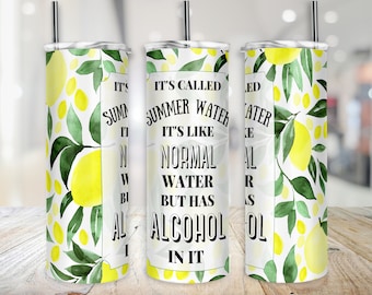 Estate Acqua Potabile Bicchiere Avvolgere Divertente Tazza di Alcol Design Divertente Ragazze Fine Settimana PNG Vodka 20 oz Skinny Sublimazione Colori Vivaci