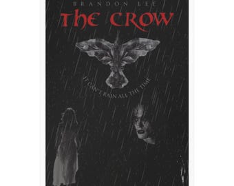 Sticker in de stijl van de filmposter van The Crow