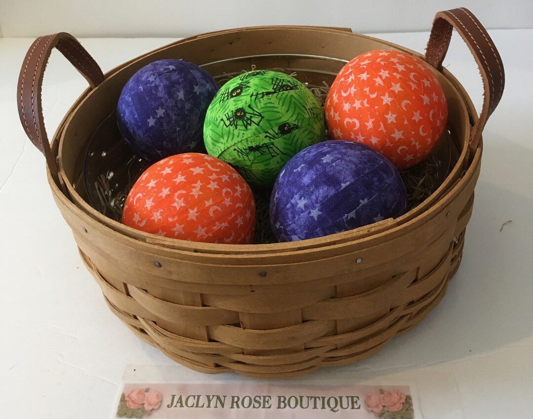 Rag Ball Bowl Fillers, Fall Bowl Fillers, Halloween Fabric Rag Balls