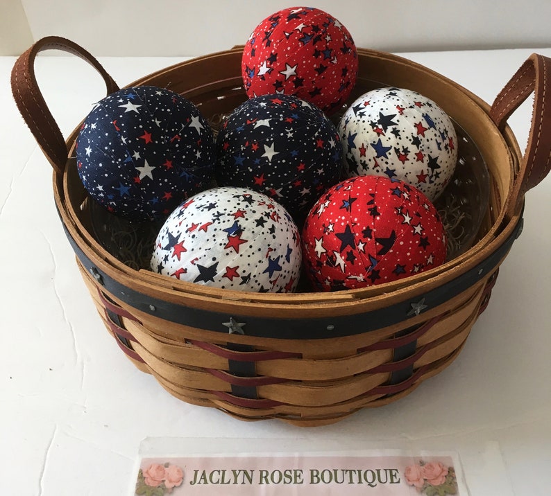 Rag Ball Bowl Fillers Patriotic Fabric Bowl Fillers Etsy