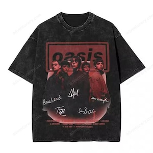 Oasis Vintage Grunge Style Band T-Shirt – Streetwear Short Sleeve Tee