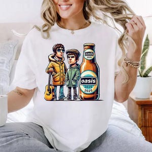 Oasis 25th Year Vintage Tour Tee – Classic Band Rock Reunion Shirt