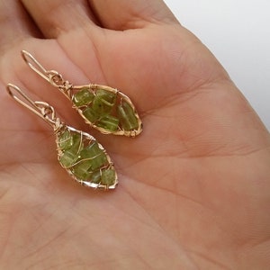 Peridot Earrings 18K Gold filled green earrings peridot jewelry august birthstone gift birthday gift for Her wife mom grandma christmas gift