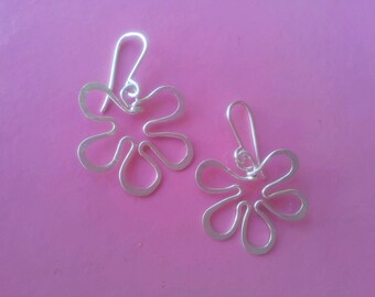 Mother's day  Gifts Flower Earrings  Sterling Silver  dangle  also in 14K Gold filled     for Her    her    Gift