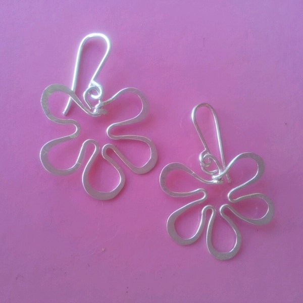 Mother's day  Gifts Flower Earrings  Sterling Silver  dangle  also in 14K Gold filled     for Her    her    Gift