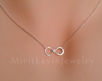 Infinity Necklace Sterling Silver / Gold  Infinity symbol Necklace Infinity Sign Necklace Delicate Dainty Minimal Necklace  Mother’s  Gift