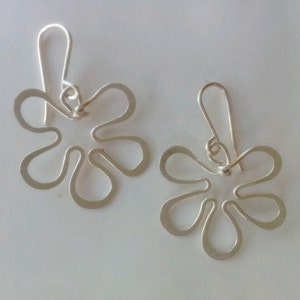 Mother's day Gifts Flower Earrings Sterling Silver dangle also in 14K Gold filled for Her her Gift image 4