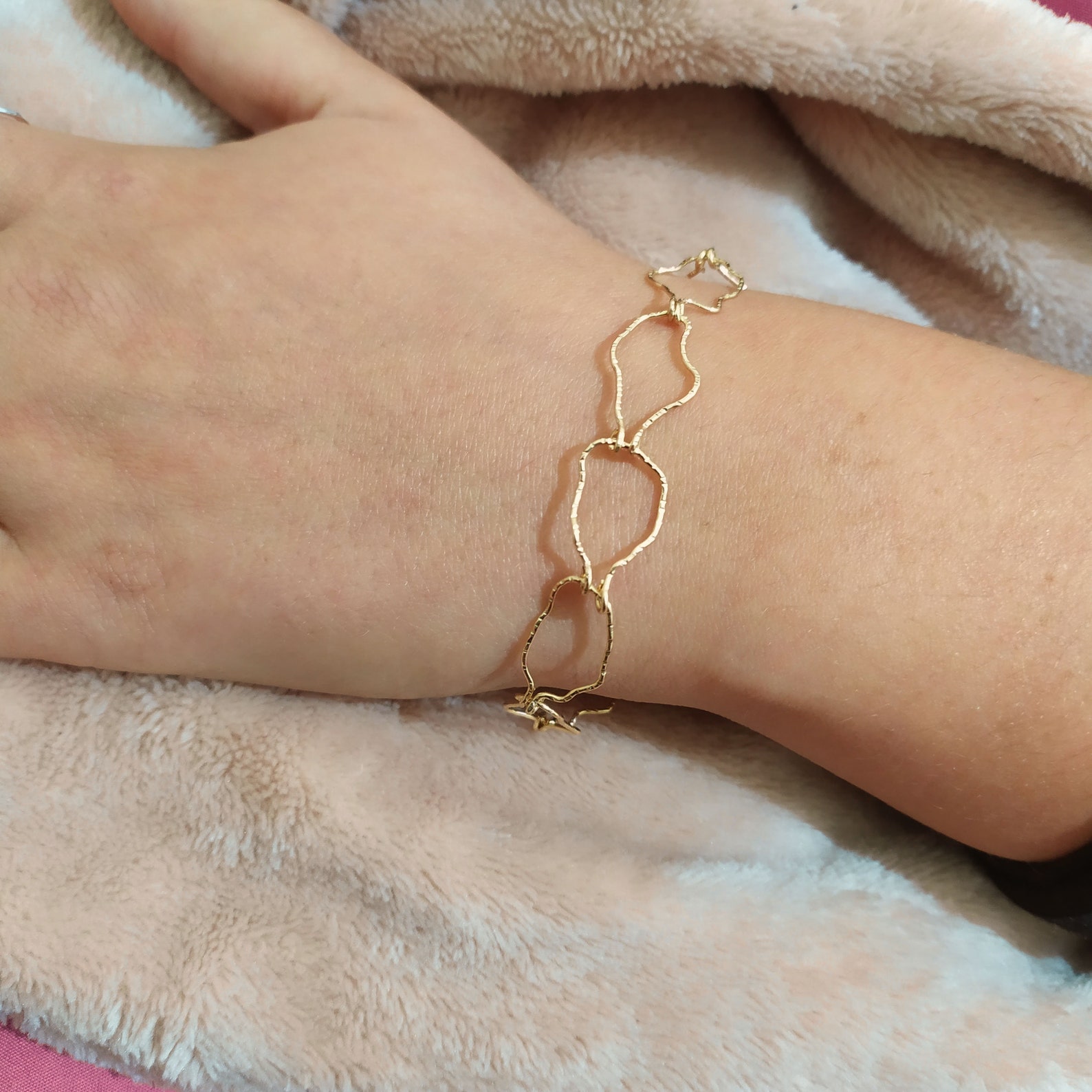Link Bracelet Gold unique Link Bracelet for Women in 14K Gold Etsy