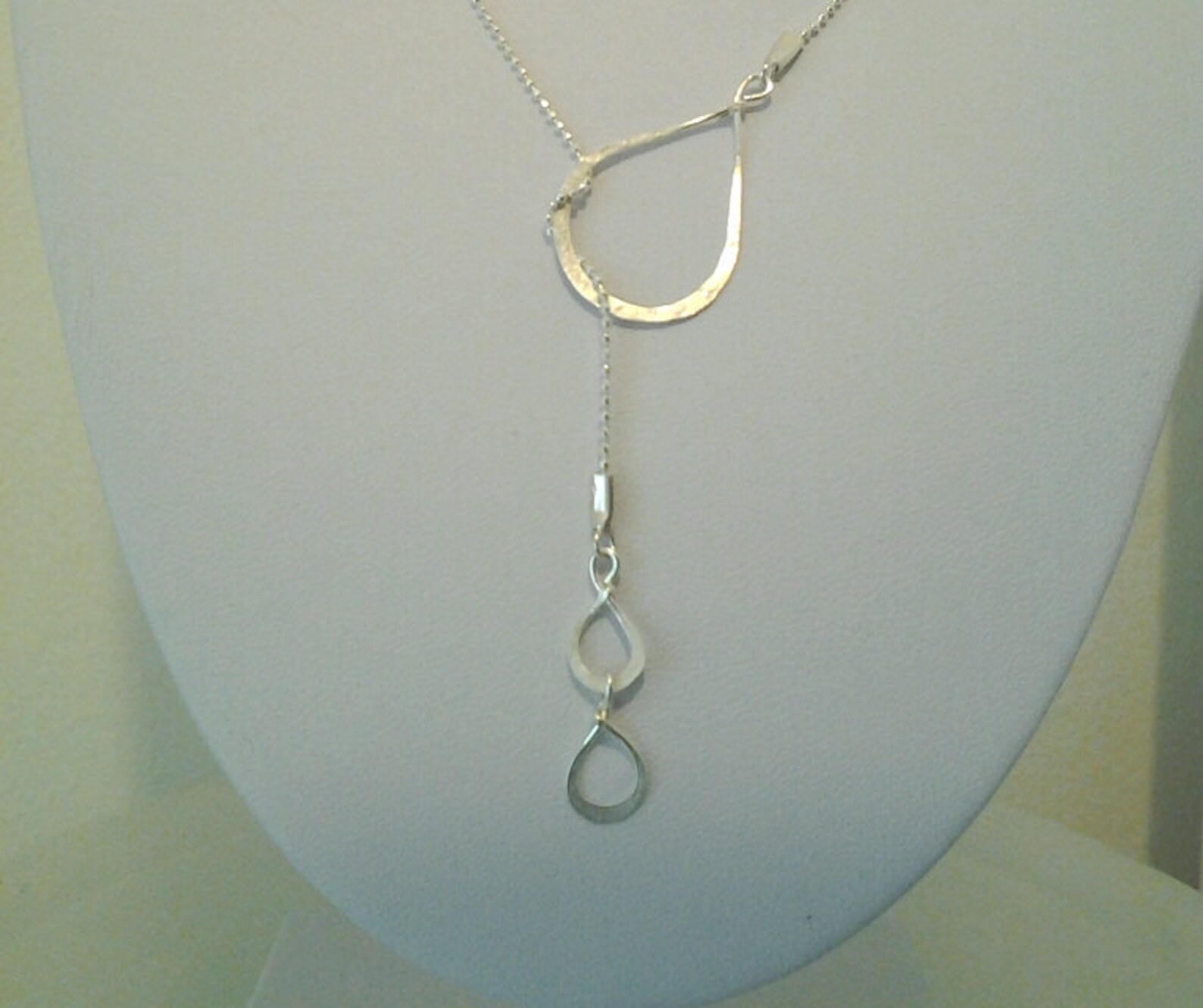 3 Tears Necklace Tears of Joysilver Tear Drops Lariat Etsy