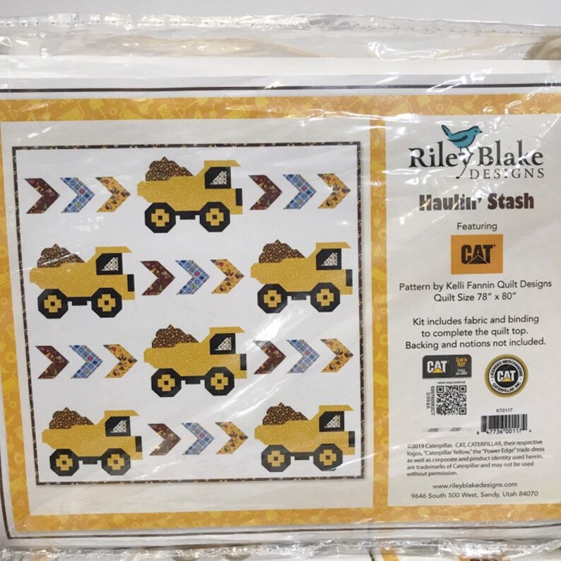 Riley Blake fabrics CAT fabric bundle Haulin Stash quilt kit