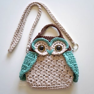 Eule Tasche Häkelanleitung · No-Sew DIY Yarn Fiber Art Tutorial Beutel Crossbody No Sew Skurril Wald Waldland Mori Girl Accessoire