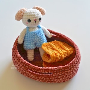 Peter the Puppy Crochet PDF Pattern · Low Sew Amigurumi Dog Doll Tutorial w/ Removable Clothes & Accessories · Pretend Play Dress Up Animal