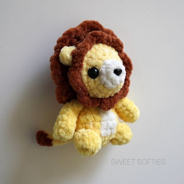 Pocket Lion Crochet Pattern · Amigurumi PDF Tutorial Baby Stuffed Animal Charm Safari Jungle Zoo Easy Beginner Unisex Boys Girls Kids Toy