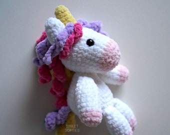 Unity the Unicorn Doll Crochet Pattern · DIY Yarn Fiber Art Tutorial Low Sew Cute Kawaii Plush Horse Magical Mythical Fantasy Animal Toy