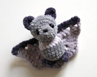 Pocket Bat Crochet Pattern · Amigurumi PDF Tutorial Baby Stuffed Animal Keychain Charm Halloween Easy Beginner Unisex Boys Girls Kids Toy