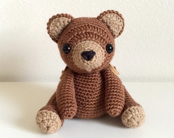 Brennan the Bear (Twee Toys Collectible Series) - Amigurumi Crochet Classic Teddy Bear Pattern Stuffed Animal Toy Gift Children Baby Nursery