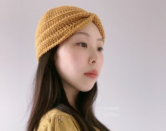 Easy Ribbed Turban with Bow Free Crochet Pattern (DIY Tutorial quick beginner cute boho girl women fashion trendy headwrap headband top knot