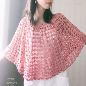 Free Crochet Pattern DIY Tutorial: Rose Finch Capelet Vintage Lace Poncho quick easy cute boho chic beginner summer women girl fashion image 8