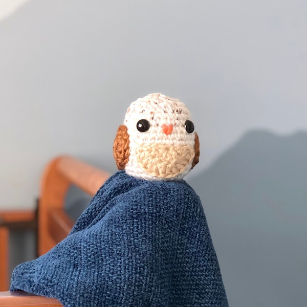 Free Amigurumi Crochet Pattern Tutorial: OWL BEAN (quick easy cute paperweight beginner handmade diy owlet woodland bird stuffed animal)