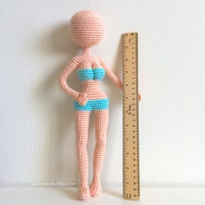 Supermodel Weibliche Puppe Basis Kein Nähen Amigurumi Häkelanleitung Mädchen Frau Realistisch Lebensechte Kurvige Sexy Körper Anime Art Puppe Spielzeug Plüsch Bild 1