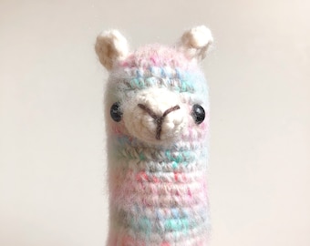 Alana the Alpaca Amigurumi Crochet Pattern DIY Tutorial, Llama Stuffed Animal Super Bulky Yarn