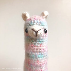 Alana the Alpaca Amigurumi Crochet Pattern DIY Tutorial, Llama Stuffed Animal Super Bulky Yarn