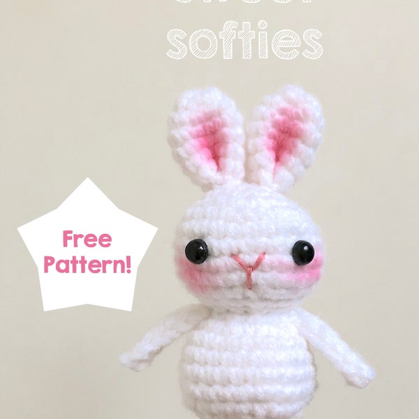 Free Amigurumi Crochet Pattern Tutorial: Some-Bunny To Love, Bunny Rabbit Doll (small mini quick easy beginner handmade diy easter egg gift)