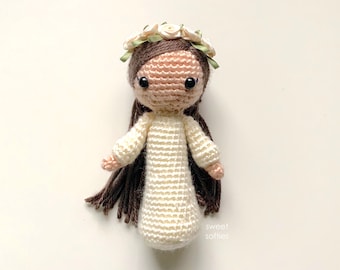 Fleur the Flower Maiden Amigurumi Doll Crochet Pattern (DIY Tutorial quick easy cute yarn project girl lady woman female stuffed toy)