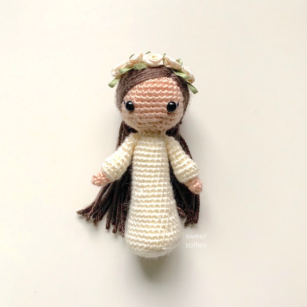 Fleur the Flower Maiden Amigurumi Doll Crochet Pattern (DIY Tutorial quick easy cute yarn project girl lady woman female stuffed toy)