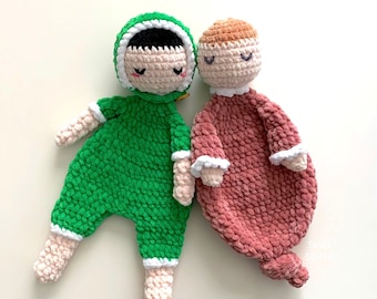 2-in-1 Cuddle Baby Ragdoll Lovey Amigurumi Crochet Pattern · DIY Tutorial Chunky Blanket Yarn Easy Beginner Cute Gift Security Blanket