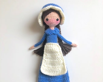 International Doll American Prairie Girl: Primrose | Amigurumi Crochet Pattern Tutorial - Cultural Traditional Woman Female Colonial Pioneer