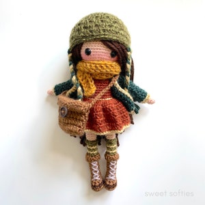Willow the Woodland Doll Amigurumi Crochet Pattern (DIY Tutorial cute girl doll kids childrens yarn toy gift removable clothes pretend play)