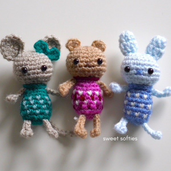 COMFORT CRITTERS Free Crochet Pattern (DIY Tutorial quick easy cute kawaii beginner yarn amigurumi toddler kids worry doll bed set play toy)