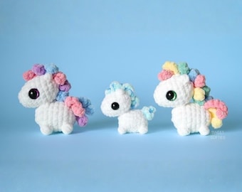 Pocket Pony Crochet Pattern · Amigurumi Horse Tutorial DIY Plush Yarn Barn Farm Stuffed Animal Plushie Doll Low Sew